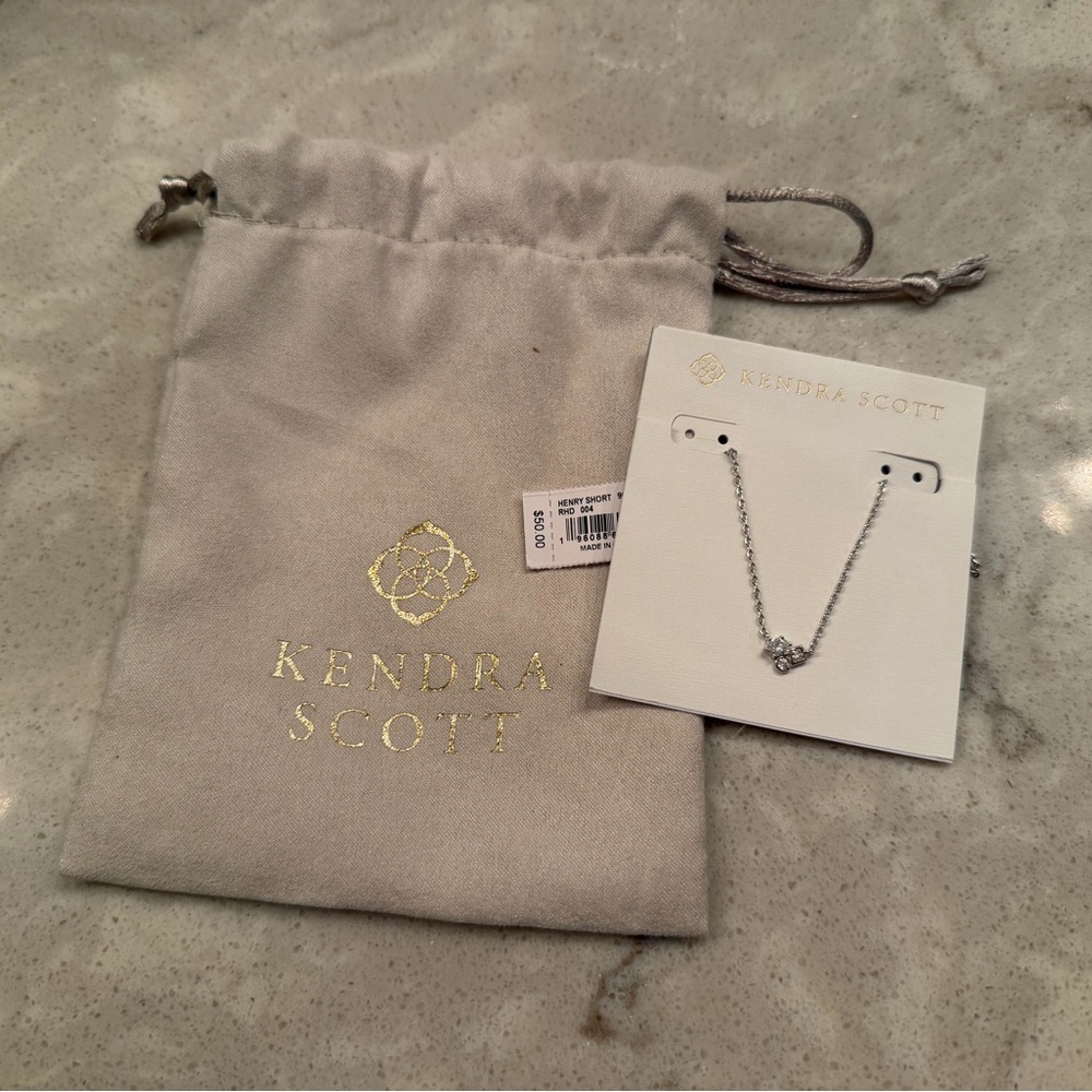Kendra Scott Henry white crystal necklace